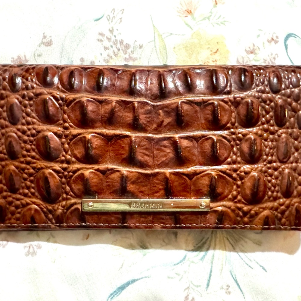 Never Used Rich Brown Brahmin Wallet